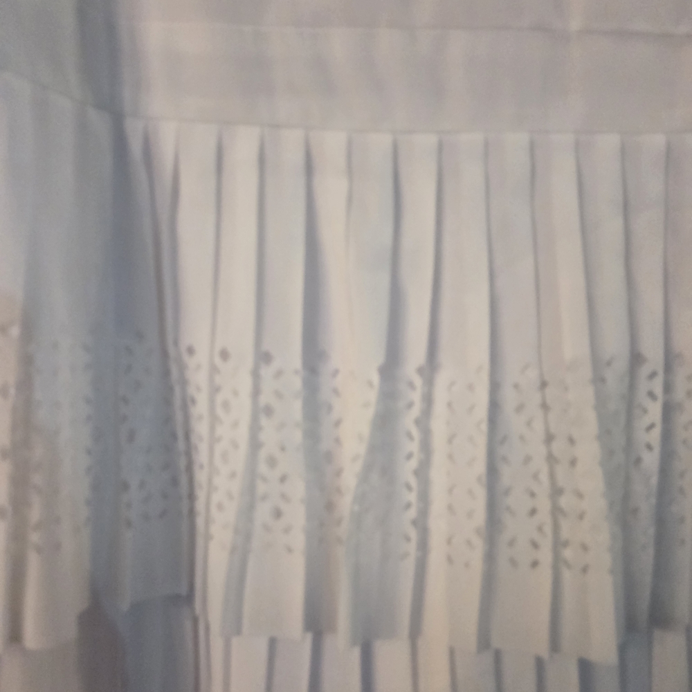 Banana Republic White Sleeveless Tiered Midi Dress - Size 12 - Picture 9 of 11